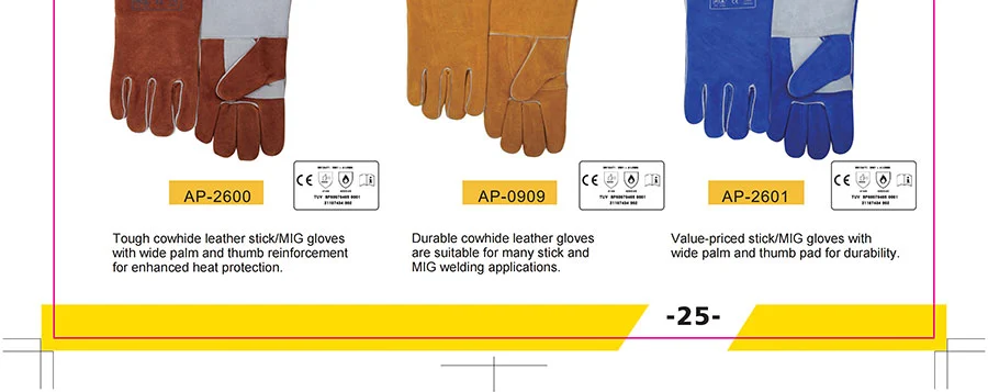 Heavy Duty Blue And Golden Stick Welding Gloves